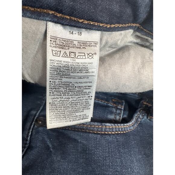 Old Navy blue jeans extra high rise rockstar super skinny size 14-18 NWOT - Picture 6 of 7